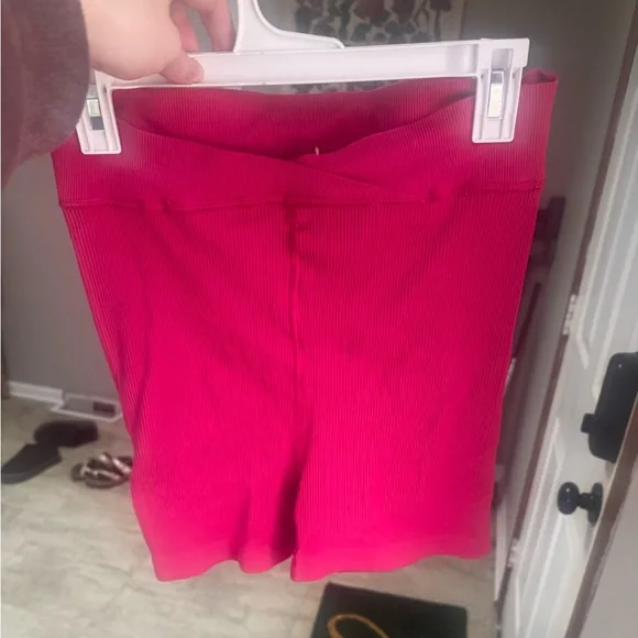 FP Movement by Free People Hot Pink High-Rise Bike Shorts - Picture 5 of 8